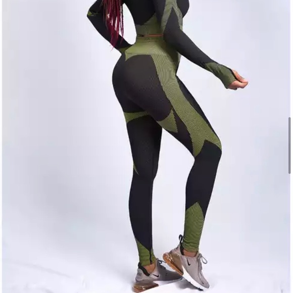 Fitness Three Pieces Workout Sets Long Sleeve Small - Picture 9 of 11